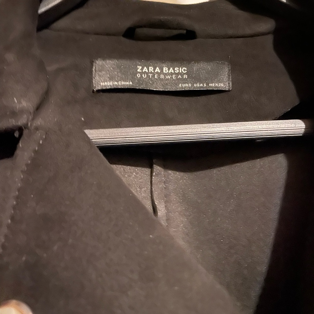 ZARA basic Suede Biker Jacket - Picture 4 of 7
